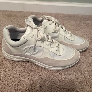 Chanel Rev Low Top Sneakers Leather And Suede Size 42 Size 9